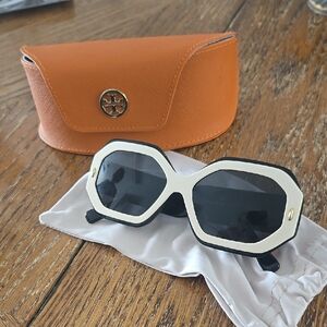 Tory Burch Black and White Sunglasses